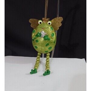 VTG Pot Bellied Fairy Frog Prince Whimsical Ornament